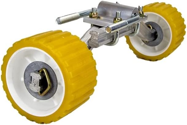 3" Width x 5" OD Boat Trailer Poly Ribbed Wobble Rollers Mounting Hole Diameter 1-1/8 inch