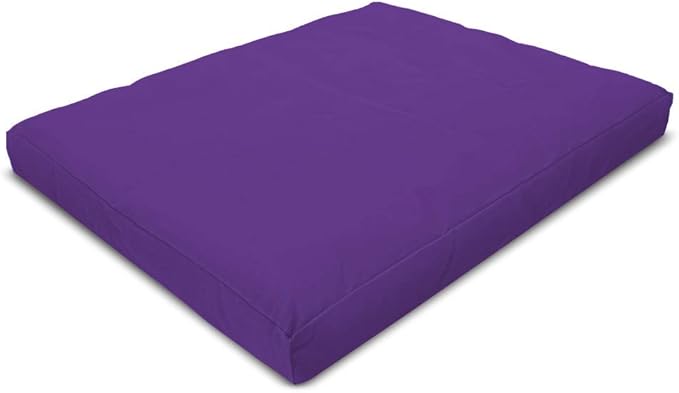 BEAN PRODUCTS MEDITATION CUSHION - Zabuton Meditation Pillows for Sitting on Floor, Yoga Cushion, Cotton Yoga Pillow, Zen Kneeling Prayer Pad- MADE IN USA - Premium 32x26x3, PURPLE