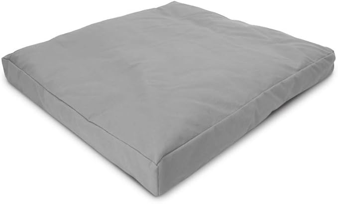 Bean Products Meditation Cushion - Zabuton Meditation Pillows for Sitting on Floor, Yoga Cushion, Cotton Yoga Pillow, Zen Kneeling Prayer Pad- Made in USA - Standard 24x24x2, Stone Gray