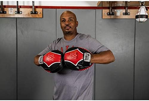 TITLE Boxing Air Vent Technology Punch Mitts, Black/Red - Boxing Pads, Muay Thai Pads, Punching Mitts, Focus Mitts, Boxing Equipment, Punching Pads, MMA Equipment, Kickboxing