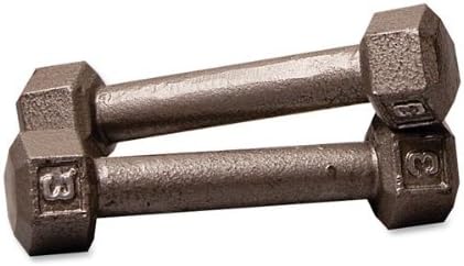 Body-Solid Cast Iron Hexagon Dumbbell, Hand Weights For Men and Women, Weight Dumbbells for Strength Training, Body Building Home Gym Training Gear