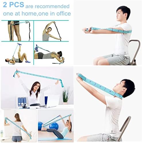 Elastic Stretching Strap with 11 Loops, Multi-Loop Yoga Stretching Strap Elastic Exercise Band, Improve Flexibility Arm Leg Stretching Strap Home Gym Equipment for Physical Therapy Pilates Gymnastics