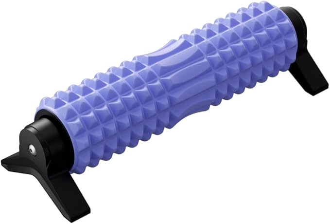 RUNWE Foam Roller with Stand - Roller Foam for Back Pain, 21 inch Trigger Point Deep Tissue Massage, Medium Density Grid Bracket Foam Rollers, Myofascial Release, Relieves Leg Muscle Pain