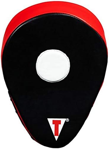 TITLE Boxing Icredi-Ball Leather Punch Mitts 2.0, Black/Red - Boxing Pads, Muay Thai, Focus Mitts, MMA Equipment, Kickboxing