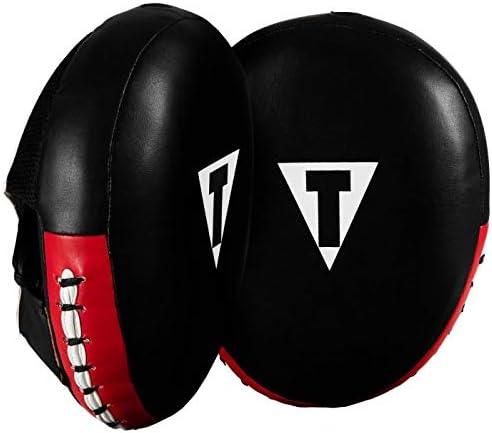 TITLE Boxing Air Vent Technology Punch Mitts, Black/Red - Boxing Pads, Muay Thai Pads, Punching Mitts, Focus Mitts, Boxing Equipment, Punching Pads, MMA Equipment, Kickboxing