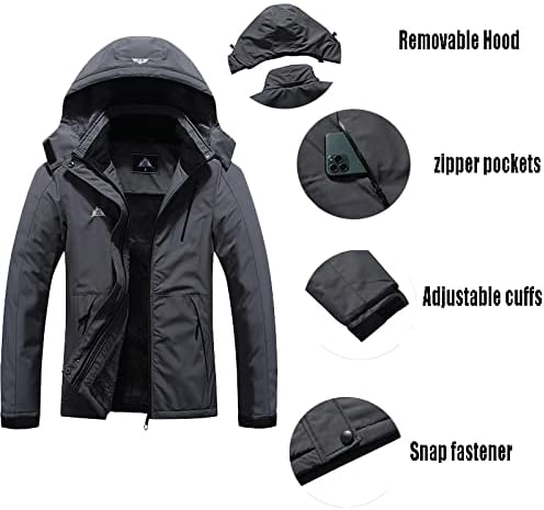 MOERDENG Women's Waterproof Ski Jacket Warm Winter Coat Outdoor Windbreaker Hiking Snowboarding Jacket