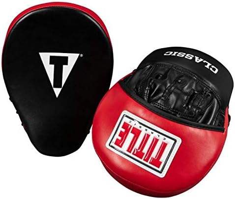 Title Boxing Classic Charge Punch Mitts, Black/Red