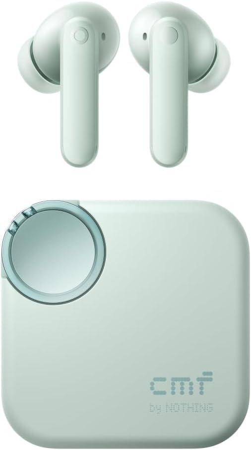 CMF Buds 2 Wireless Earbuds, 2025New Bluetooth Headphones with 48dB Hybrid ANC, Ultra Bass Technology Active Noise Cancellation Earphones, 55H Playtime, 6HD Mics, ChatGPT Integration Light Green