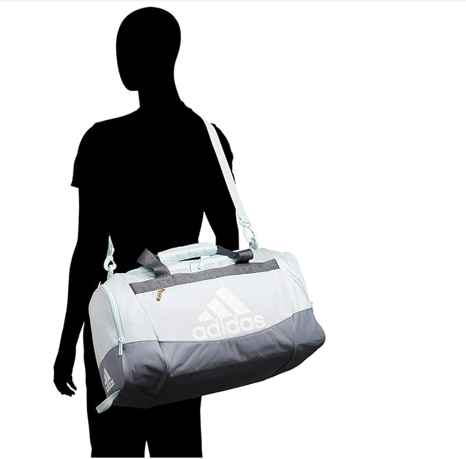 adidas Unisex Defender 4.0 Gym Duffel Bag for Men and Women, Jersey Onix Grey/Rose Gold/Onix Grey, Small (38L)