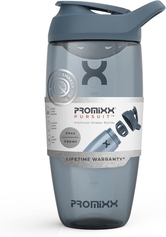 Promixx PURSUIT Protein Shaker Bottle – Premium Sports Shaker Bottles for Protein Mixes and Supplement Shakes – Easy Clean, Durable Protein Shaker Cup