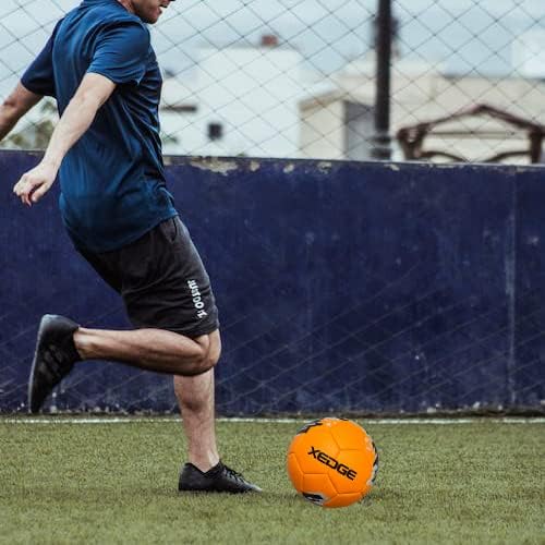 XEDGE Official Size Soccer Ball,Size 5 Training Ball for Girls,Boys,Youth Teenagers,Adults,Machine Stitched for Indoor Outdoor Play