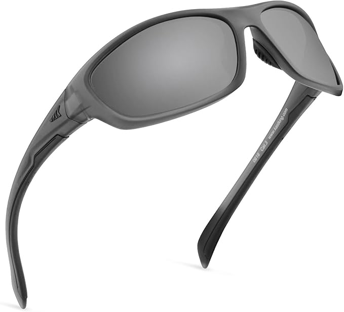 KastKing Hiwassee Polarized Sport Sunglasses for Men and Women, Wrap Sunglasses for Fishing Cycling and Running,UV Protection