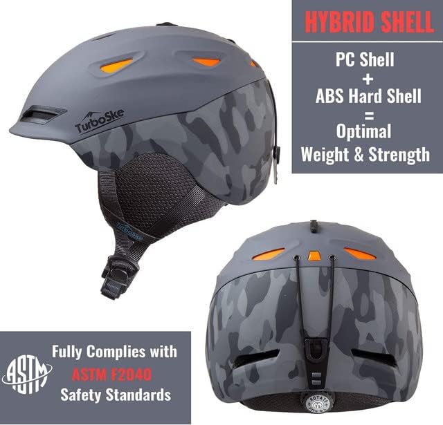 Ski and Snowboard Helmet - Active Ventilation, Audio Compatible Snow Sports Luxury Helmet With ASTM Standard Safety for Men, Women and Youth