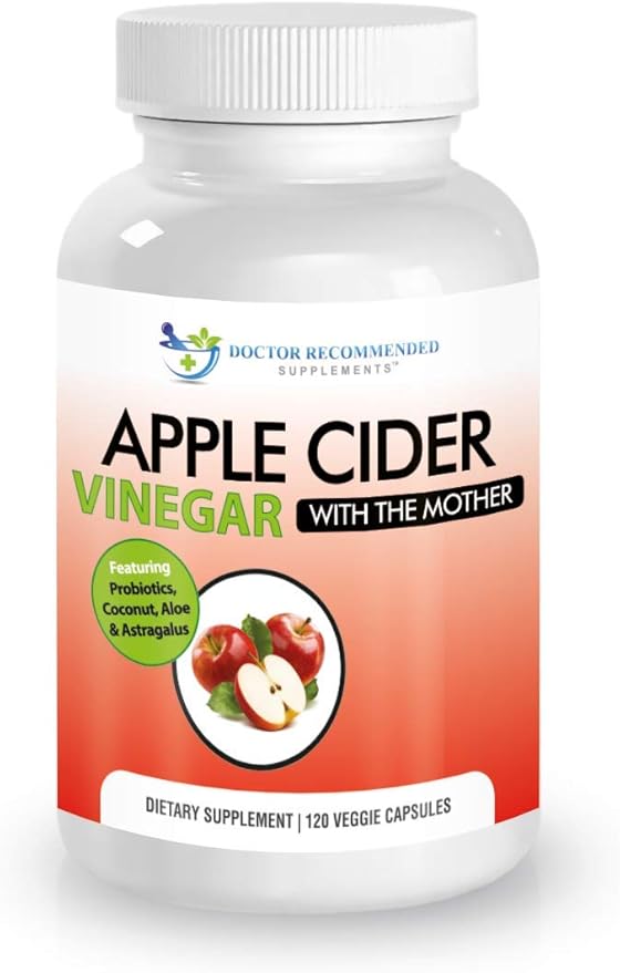 Apple Cider Vinegar Capsules - 100% Organic Apple Cider Vinegar Pills 1500 mg - Natural Digestion, Immune Booster Support & Cleansing Supplement with Probiotics - Made in The USA