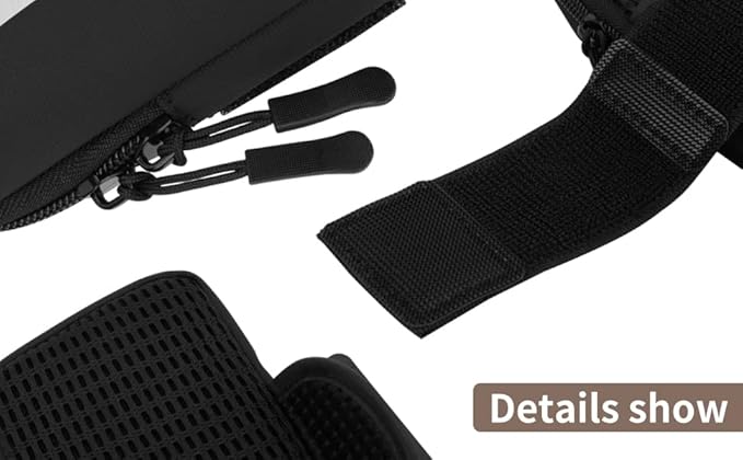 Running Phone Holder Armband, iPhone Arm Bands for Exercise, Running Arm Bands for Cell Phone, Phone Purse Cell Phone Holder for Walking (Black)