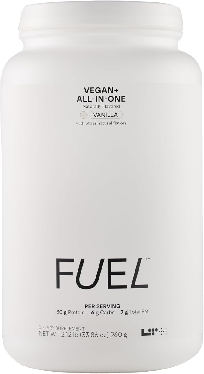 LTH Fuel Vegan & All-in-One - Trusted by Life Time Fitness Members - 30g Protein - Plant-Based Protein Meal Replacement - Vitamins, Minerals, Digestive Enzymes & Probiotics - Vanilla, 20 Servings