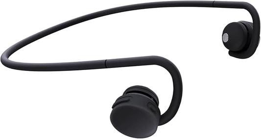 nwm GO Wireless On-Ear Speakers (Open Ear Earphones) Sound Leakage suppressed (PSZ Technology - Bone Conduction Alternative) Designed in Japan | Fog Black