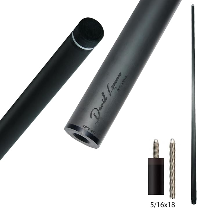 29.13" /Radial Wavy 3/8-10 3/8-11 3/8-14 Uni-Loc 5/16-18 Carbon Pool Cue Single Shaft, Low Deflection Technology, Ultra-Smooth, pro Taper, Easy to Control