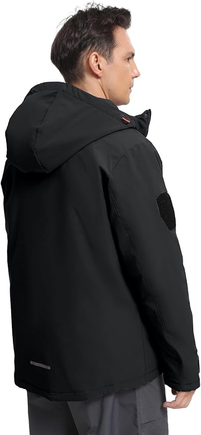 Men's Winter Jacket Waterproof Ski Snow Coat Windproof Snowboard Hooded Raincoats with Warm Graphene lining