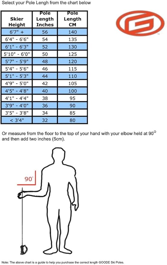 Goode G-Max Pole with Patented Composite Fiber Shaft, White/Silver, 46-Inch/115cm