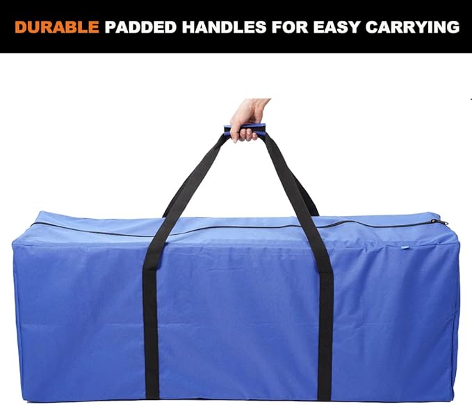 Sports Duffle Bag - Extra Large Travel Duffel Luggage Bag with Upgrade Zipper, Sturdy & Water Resistant Big Storage Bag for Christmas Tree (Blue 47inch 2Pack)