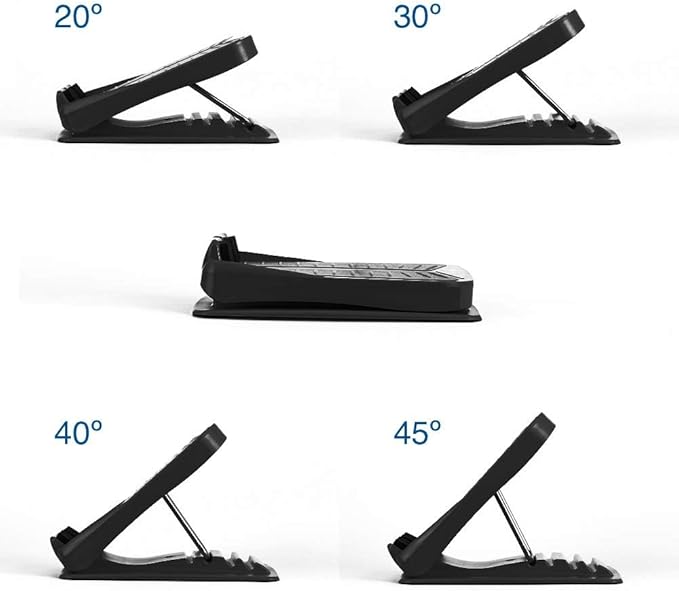 StrongTek Portable Slant Board, Lightweight 3.7 lbs, 5-Level Adjustable Calf Stretch Board (20°–50°) with Non-Slip Surface for Safe Stretching, Improved Ankle Flexibility, Balance & Rehab Anywhere
