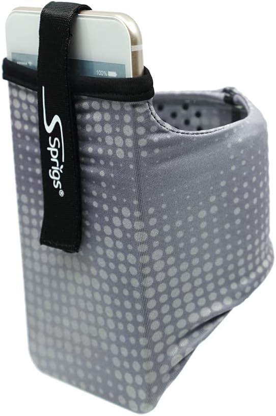 Sprigs Phone Armband Sleeve for iPhone 14, 13, 12, 11, X Galaxy Z, S22, S21, S20 Google Pixel 7, 6, 5. The Lightest & Most Comfortable Running Armband, Stretches to Fit All Phones with Case for Women & Men