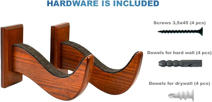 TESLYAR Surfboard Wall Mount – Wooden Surfboard Rack for Wall Storage – Solid Wood Hooks for Surfboard, Snowboard, Paddle Board & Wakeboard – Wave Style