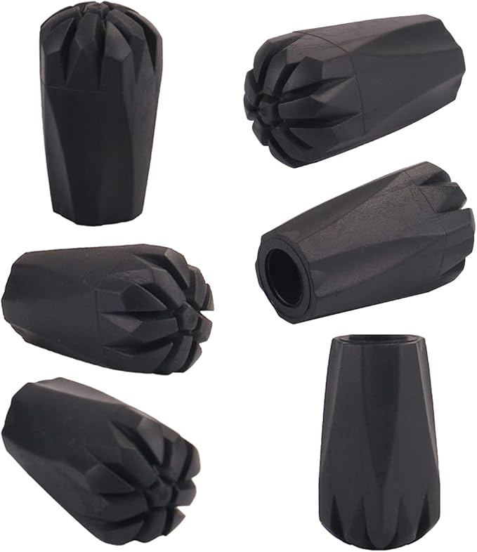 Trekking Pole Accessories Extra Thick and Wear Resisting Rubber Tips Snow Support Mud Support for Hiking Poles for All Common Trekking Poles, Hiking Sticks, Nordic Walking Poles with a Inner Diameter of 11mm/0.43"