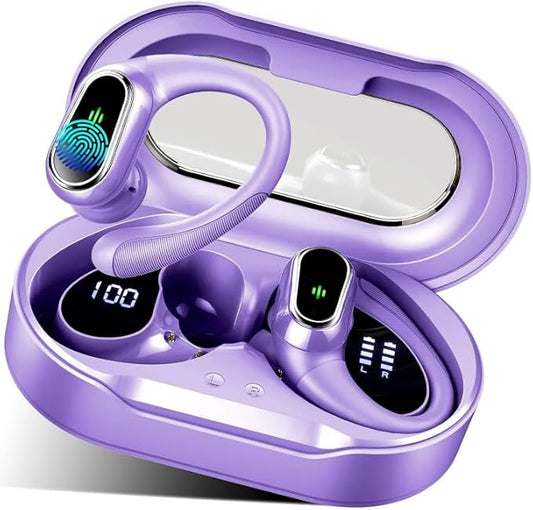 Wireless Earbuds, 2025 Bluetooth 5.4 Headphones Sport, Bluetooth Earbuds with ENC Noiss, Dual LED Display