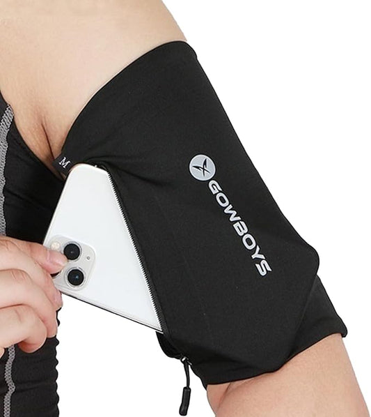 Running Phone Armband for Men Women,Universal Arm Bands for Phones Below 8 Inches,Waterproof Cell Phone Armband for Hiking,Running,Cycling,Climbing(Black S)