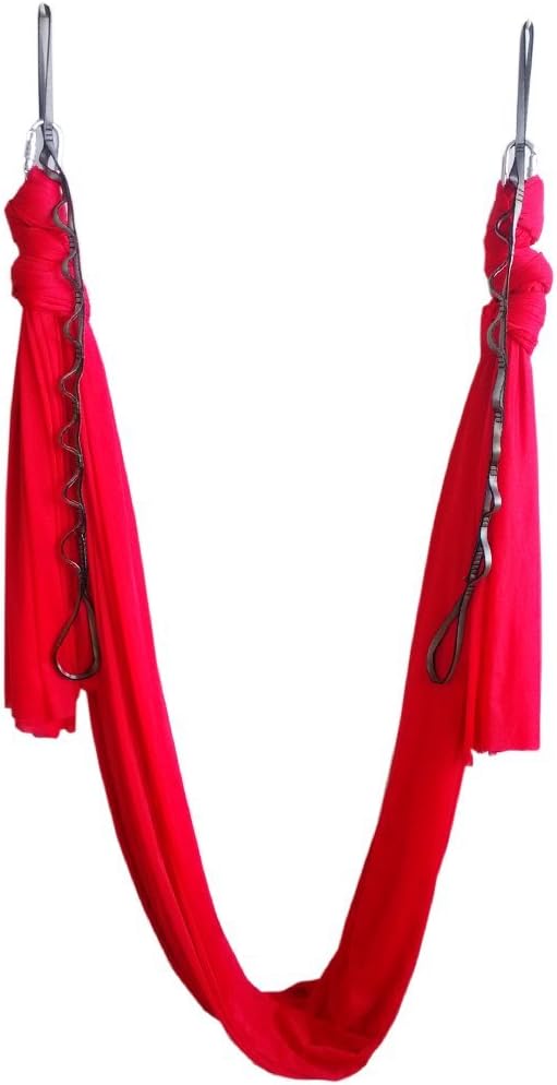 Aerial Yoga Hammock 5.5 Yards Yoga Swing Pilates Silk Home Gym Fitness Include hardware,Daisy Chain, Pose Guide