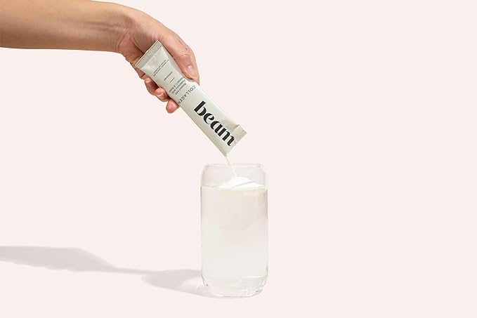 Beam Collagen Powder, Collagen for Women, Collagen with Hyaluronic Acid, Collagen Peptides Type 1 and 3, with Biotin, Grass Fed Bovine, Third-Party Tested, Best for Coffee, Vitamin C, 5 Servings