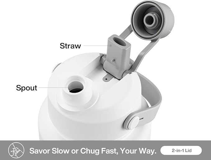 40 oz Insulated Water Bottle with 2-in-1 Straw and Spout Lid, Glow-in-the-Dark, 24H Cold, Leakproof, BPA-Free, Double Wall Stainless Steel for Sports, Gym, Travel, and School (Luminous Flutter)