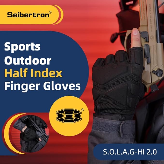 Seibertron Adult Or Youth S.O.L.A.G Sports Outdoor Water Resistant Full Finger Touchscreen Gloves