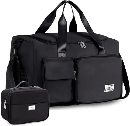 FIORETTO Women's Gym Duffle Bag with Shoes Compartment, 37L Capacity, Ideal for Travel, Gym, Sports, Duffel, Weekender