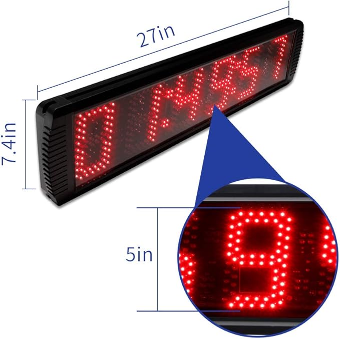 Race Clock with Tripod for Running Events, Large LED Stopwatch with Remote,Countdown/Count up Gym Timer for Home,Wall Digital Time Clocks