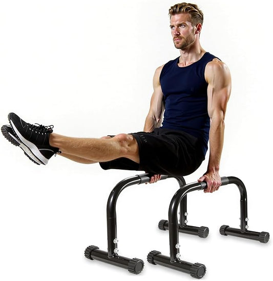 AmazeFan Parallettes Bars, 12'' High Steel Push Up Bar Strength Training For Handstands, Calisthenics Bars & Dip Bars, Calisthenic, Push Up Stands Handle for Floor Workouts Calisthenics Equipment 