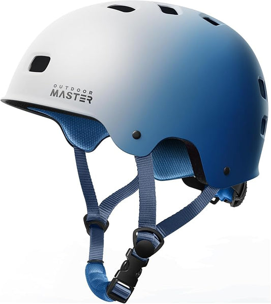OutdoorMaster Skateboard Cycling Helmet - Two Removable Liners Ventilation Multi-Sport Scooter Roller Skate Inline Skating Rollerblading for Kids, Youth & Adults