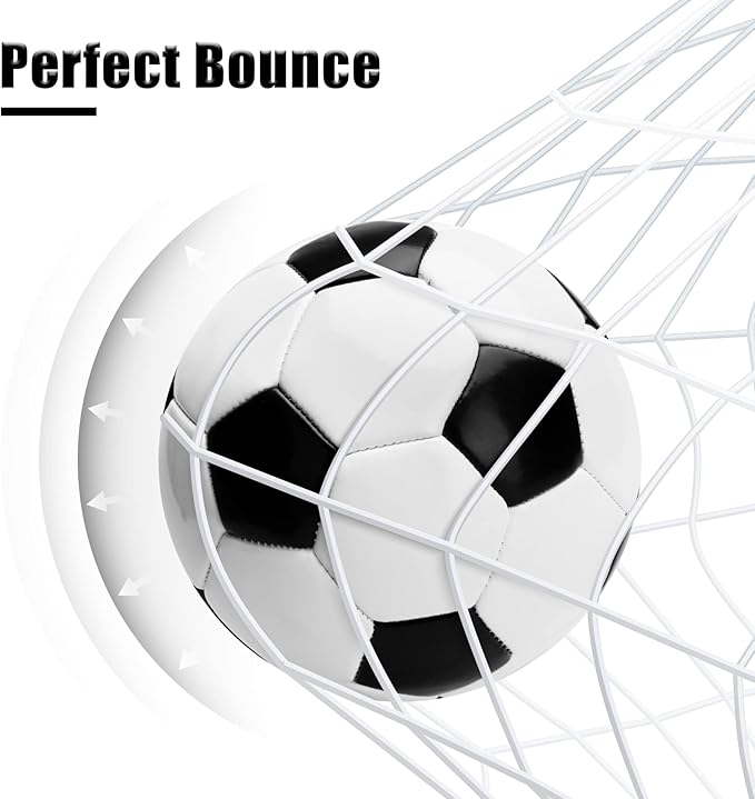 Soccer Ball Size 2 Size 3 Size 4 Size 5 with Pump - Single, 2 or 3 Pack - Official Size & Weight - Classic Indoor Outdoor Soccer Long-Lasting - Ideal Gift for Toddler Kids Boys Girls Youth Adult