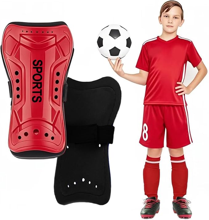 Youth Soccer Shin Guards for Kids Shin Pads Child Calf Protective Gear Protective Soccer Equipment for Boys Girls Children 3-15 Years Old