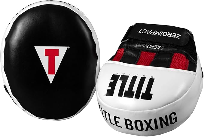 TITLE Boxing Zero-Impact 2.0 Muay Thai Pads - MMA, Kickboxing Equipment, Punching Pads, Focus Mitts - Black