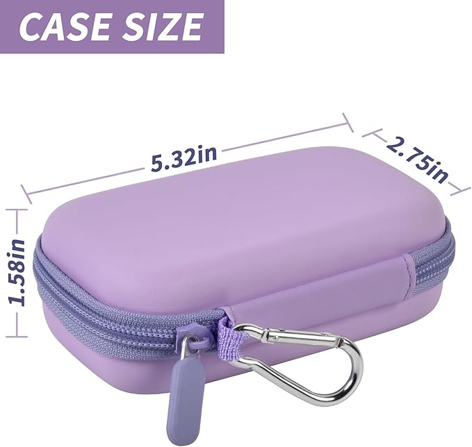 MP3 & MP4 Player Case for SOULCKER/G.G.Martinsen/Grtdhx/iPod Nano/Sandisk Music Player/Sony NW-A45 and Other Music Players with Bluetooth. Fit for Earbuds, USB Cable, Memory Card - Purple