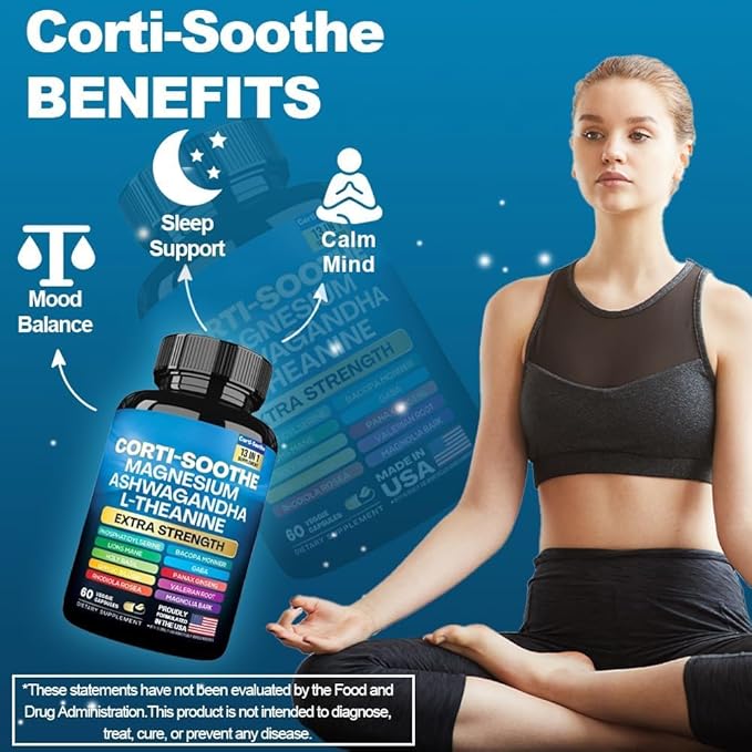 ALongDeng Soothe-Smooth Bundle,Soothe & Smooth Bundle Multivitamin Combo, Cortisol Support Myo-Inositol Multivitamin Combo with Magnesium Glycinate, Ashwagandha, L-Theanine & Herbal Blend - D