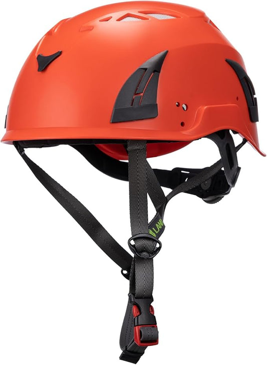 Land Helmets ClimbPro Safety Helmet for Rock Climbing – Lightweight & Durable Hard Shell with Adjustable Chin Strap and Accessory Slots – Ideal for Indoor & Outdoor Adventure