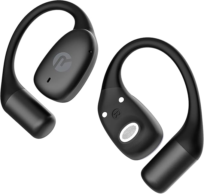 Raycon Essential Open Earbuds – True Wireless Open Ear Bluetooth 6.0 Headphones, Ultra-Lightweight, Comfort Hook Design, IPX5 Water Resistant, 36 Hours of Battery Life (Black)