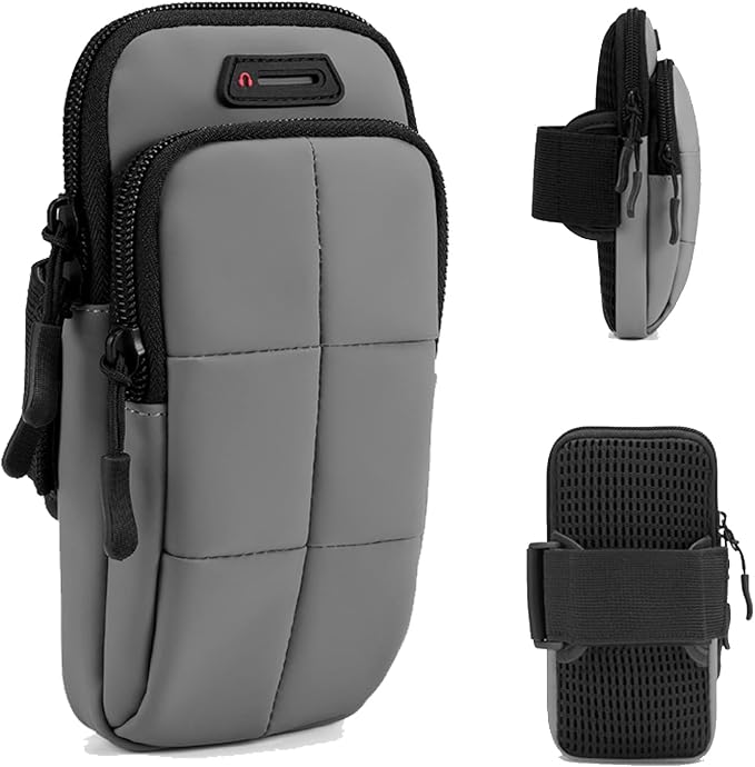 Phone Arm Bands for Running, Armband Cell Phone Holder for Exercise (Gray)