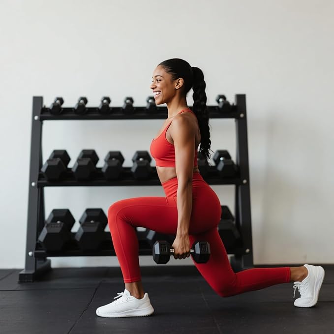 350/450/550 lbs Hex Weight Dumbbell Sets with Rack 5-50 lbs Hand Weights for Strength Training for Home Gyms Men Women Rubber Iron Rubber Coated Exercise & Fitness Muscle