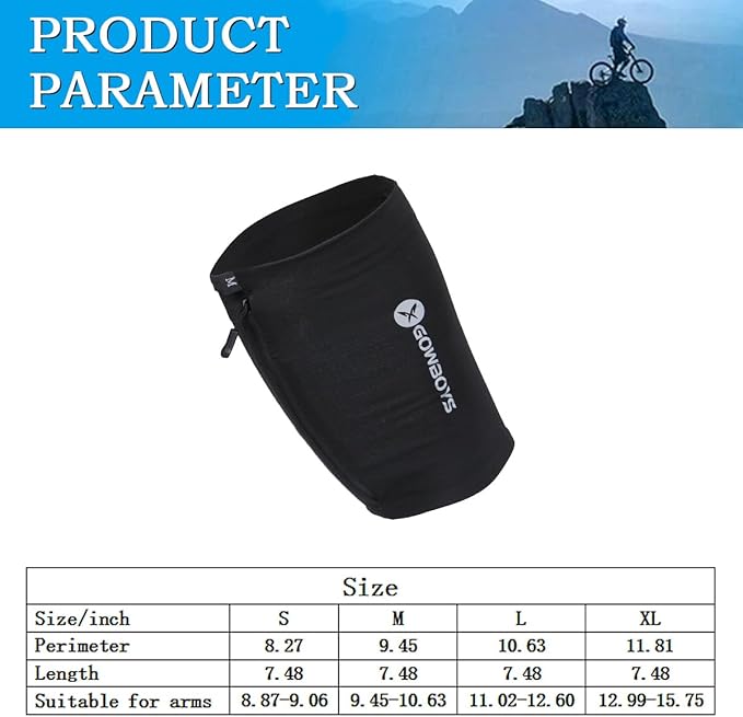 Running Phone Armband for Men Women,Universal Arm Bands for Phones Below 8 Inches,Waterproof Cell Phone Armband for Hiking,Running,Cycling,Climbing(Black S)