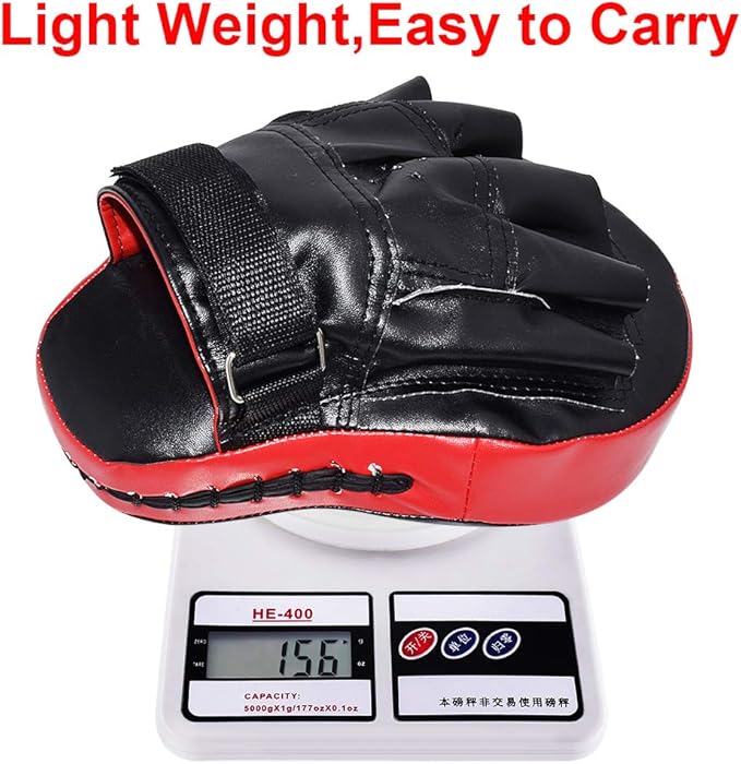 TLBTEK 2PCS Curved Punching Mitts Boxing Pads Hand Target Gloves Training Focus Pads for Kickboxing Muay Thai MMA Martial Art UFC for Kids, Men & Women